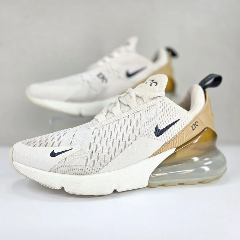 Nike Air Max 270 Light Bone Metallic Gold Women’s Size 7 DZ7736-001